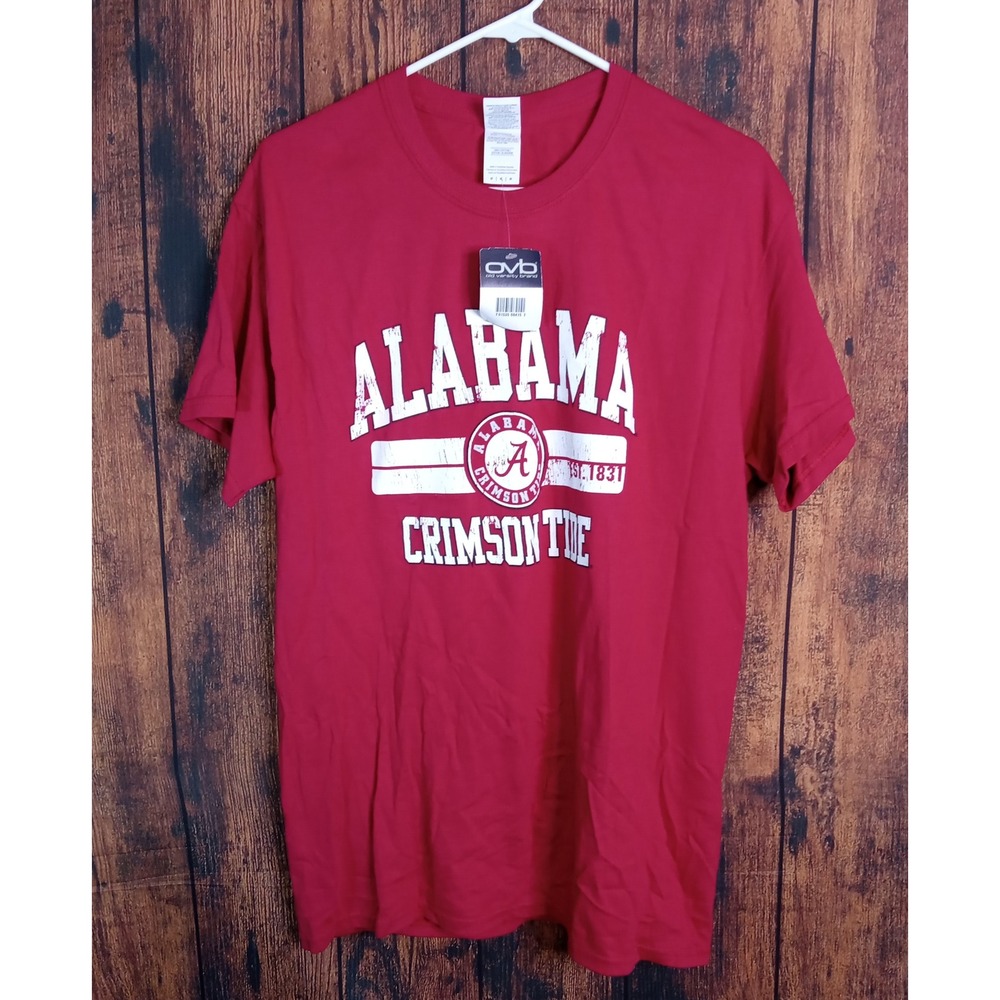 Alabama Crimson Tide T-Shirt Mens Medium‎ Red Old Varsity Brand NCAA Gildan